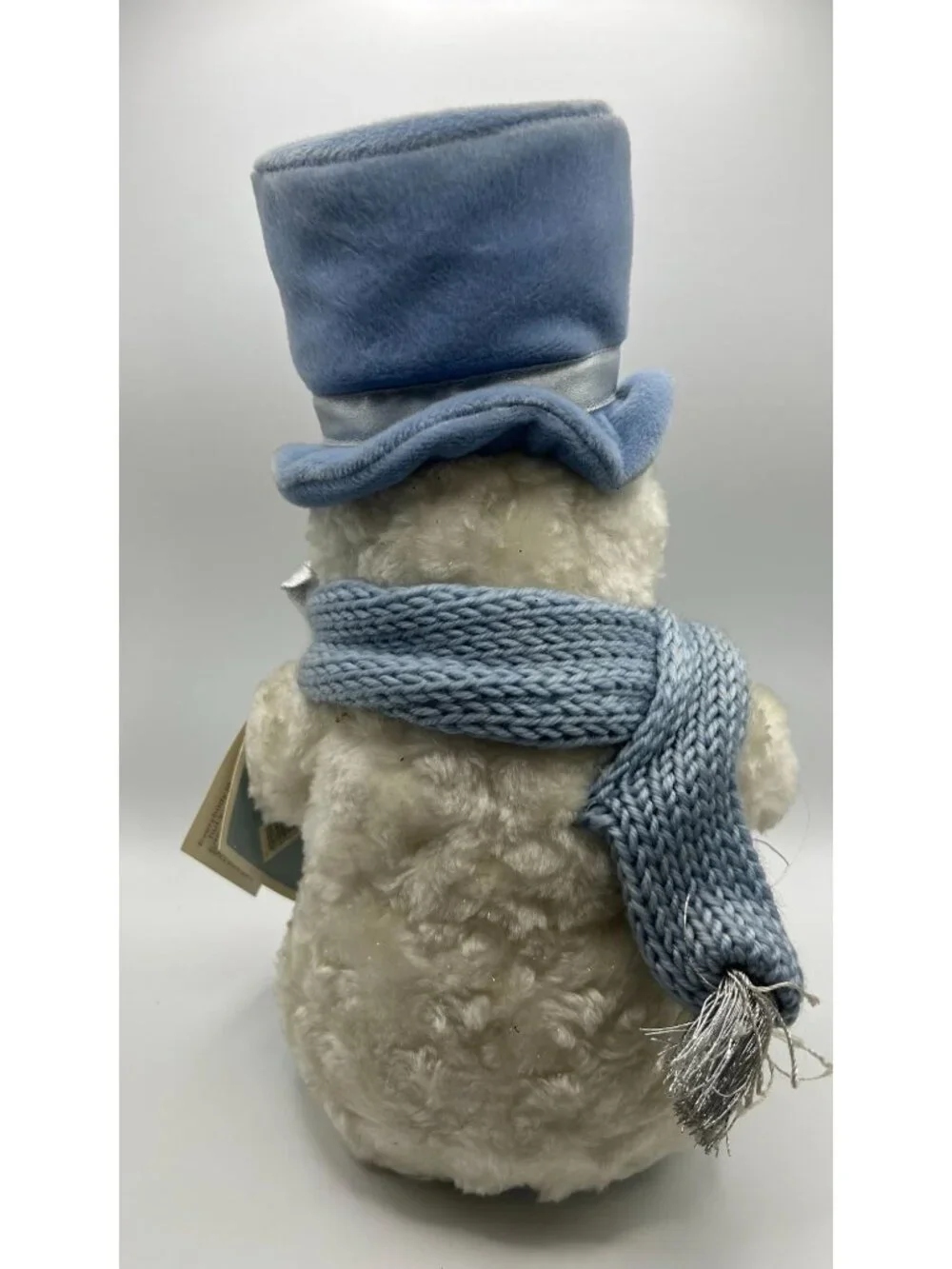 Snow Buddies Plush Snowman With Blue Hat Knit Scarf & Mittens Sparkling Accents